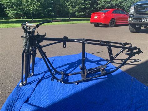 I believe these are repops as well as the head light. 1936 Harley Davidson Knucklehead Frame | Auto Parts Sale ...