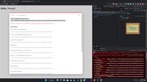 Reactjs Hydration Failed Because The Initial UI Does Not Match Nextjs