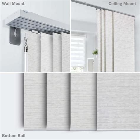 Godear Design Mica Pleated Natural Woven Adjustable Sliding Window