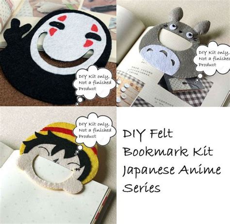 Totoro Spirited Away Diy Felt Kit Diy Bookmark Kit Japanese Anime Craft