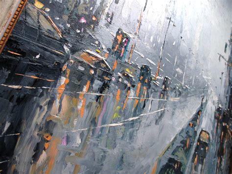 Original Modern City Oil Painting Original Custom Size Etsy