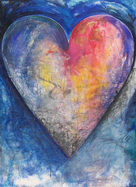 Jim Dine Heart Watercolor And Chalk On Cardboard Pop Art Artists