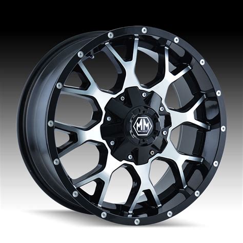 Warrior wire wheels wc 150 spoke (fwd). Mayhem Warrior 8015 Gloss Black Machined Custom Wheels ...