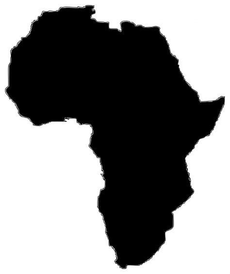 Africa Vector Map Clip Art Png X Px Africa Black Black And