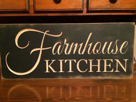Custom Carved Wooden Sign Farmhouse Kitchen 24x10