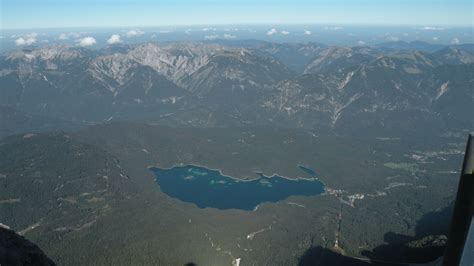 Lake Eibsee From The Top Of Zugspitze Germanys Highest Mountain