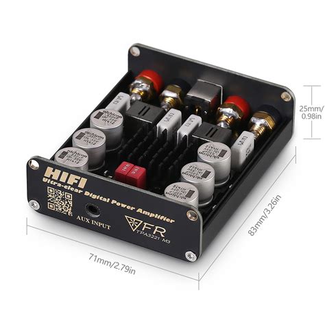 Super Mini Hifi Digital Power Amplifier Compact Class D Stereo Audio