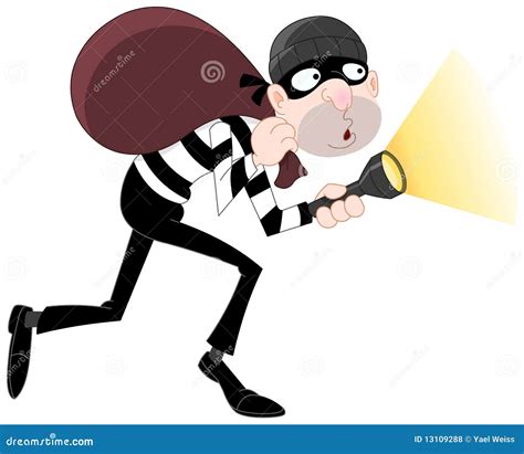 Thief Stock Vector Illustration Of Burglar Crime Light 13109288