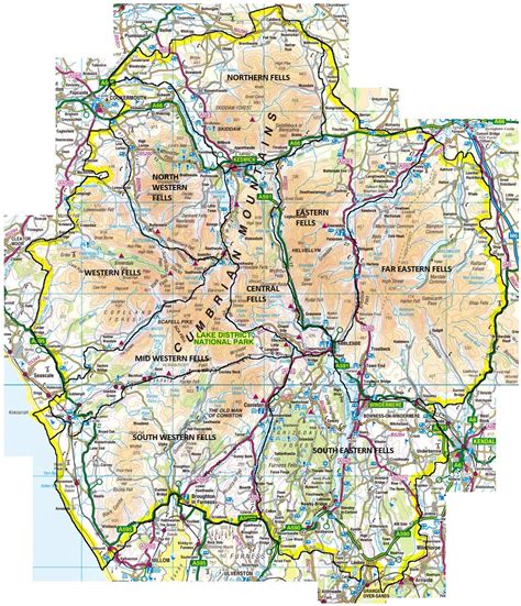 Lake District Map Lake District National Park Map National Parks