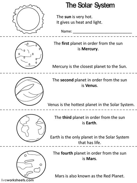 Planets Facts Interactive Worksheet In 2020 Solar