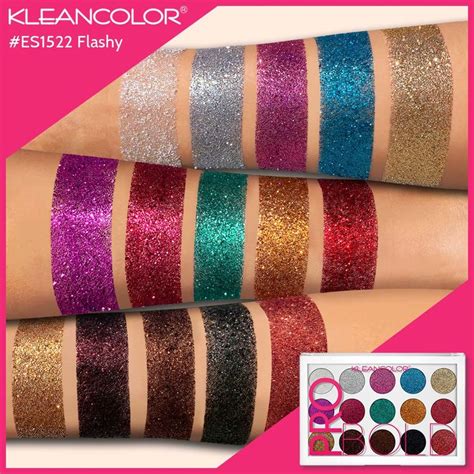 Pro Bold Pressed Glitter Palette Kleancolor Glitter Eyeshadow Palette Glitter Eyeshadow