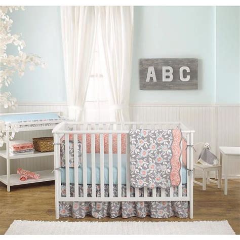 Balboa Baby Cotton Sateen Dust Ruffle - Grey Dahlia ...