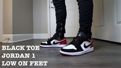 Review And On Feet Of The Air Jordan 1 Low Black Toe Youtube