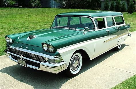 1958 Ford Green And White Country Sedan Station Wagon Station Wagon