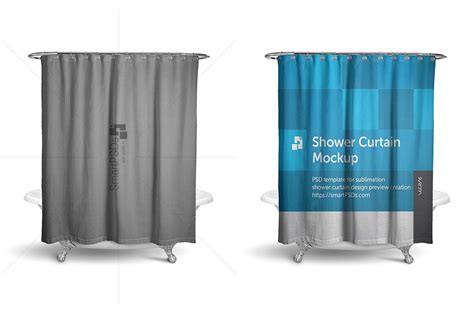 Shower Curtain Mockup Preview Design ~ Product Mockups ~ Creative Market