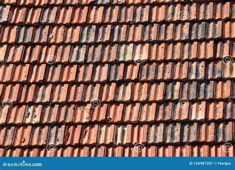 Old Clay Roof Tiles Stock Image Image Of Cover Builder 156987207