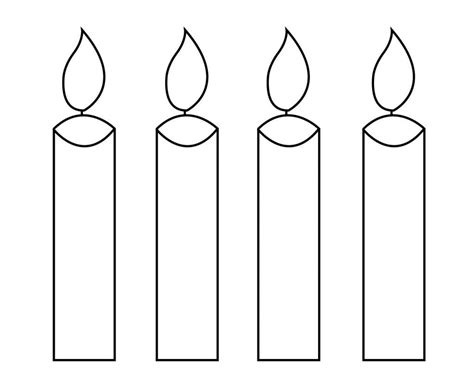 Free Printable Birthday Candle Template
