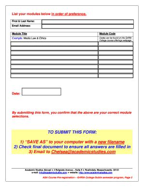 The system owner is admission and student records unit, registry department. Printable examples of pre approved changes - Fill Out ...