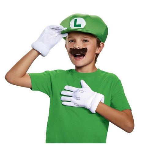 Disguise Super Mario Bros Luigi Child Boys Halloween Costume Accessory