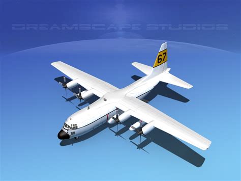 3d Cargo Military Transport Lockheed C 130 Model