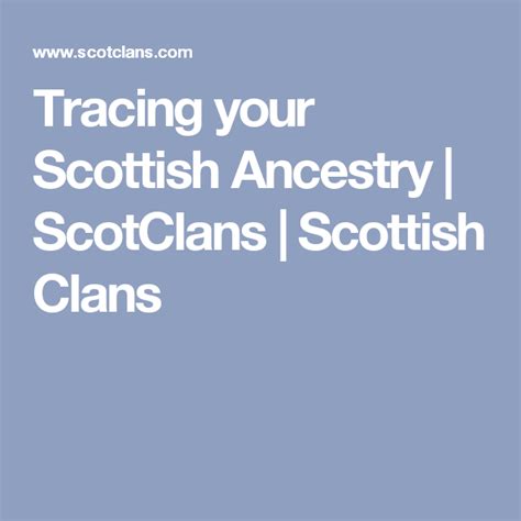 Tracing Your Roots