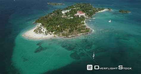 Overflightstock Small Caribbean Island With Palm Trees High
