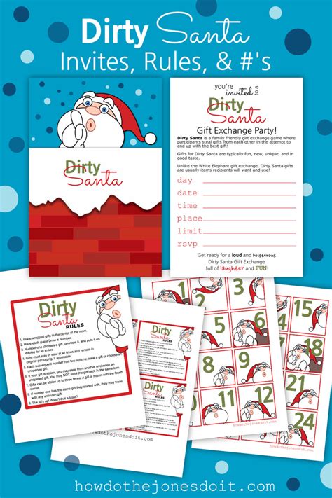 Dirty Santa Invites Rules And S Pdf Sunshine And Rainy Days