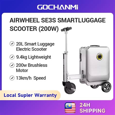 Airwheel Se3s Ride Boarding Luggage 20l Electric Smart Luggage Scooter