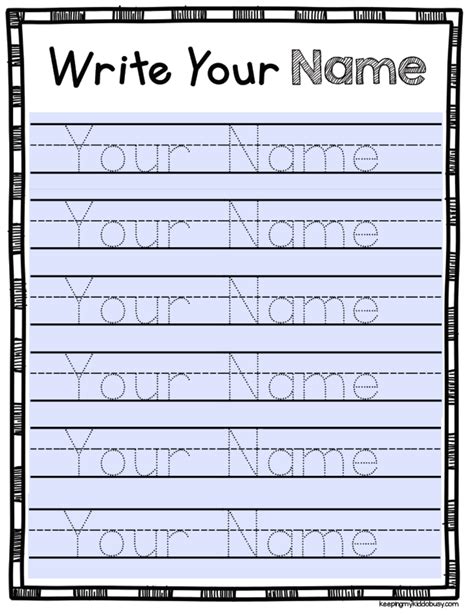 Printable Editable Name Practice Sheets