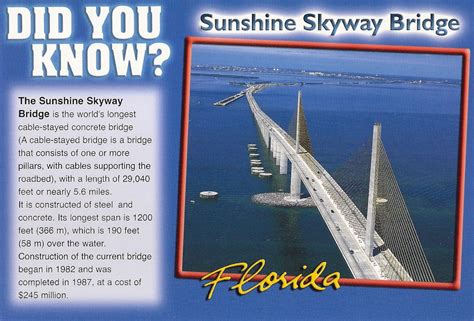 My Favorite Views Florida Sunshine Skyway Bridge Facts