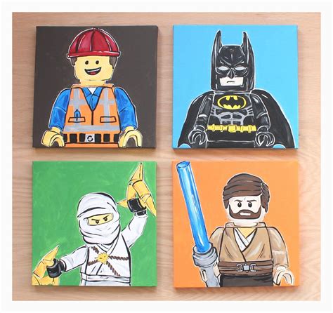 Lego Figure Art 12x12 Canvases Set Of 4 By Sincerelyyou 14800