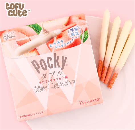 Buy Glico Japanese Pocky Double W White Chocolate And Peach At Tofu Cute