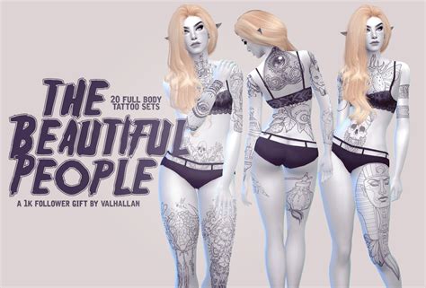 My Sims 4 Blog The Beautiful People Full Body Tattoos By