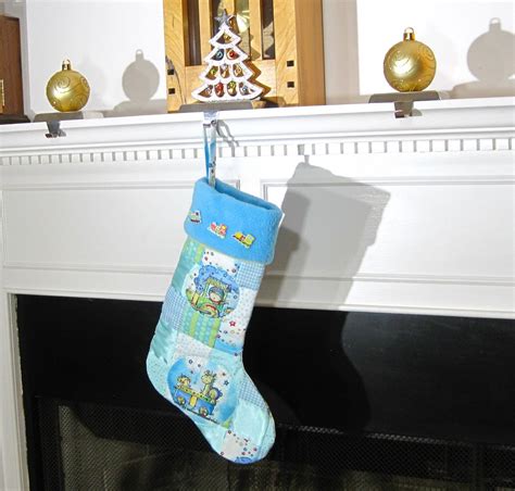 Baby Boys 1st Christmas Stocking Baby Patchwork Quilted Etsy Baby