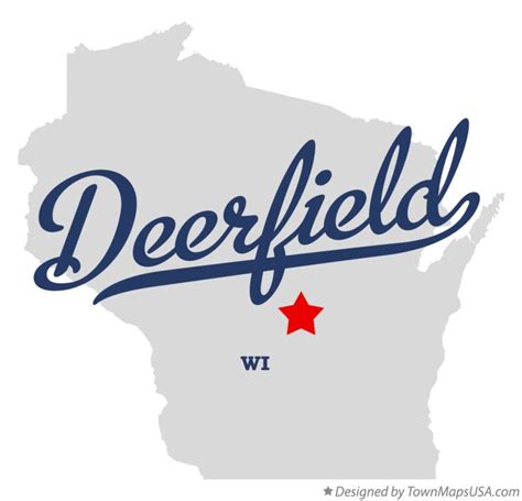 Map Of Deerfield Waushara County Wi Wisconsin