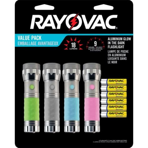 Rayovac Mini Led Glow In The Dark Tactical Flashlight Set 18 Lumens 4