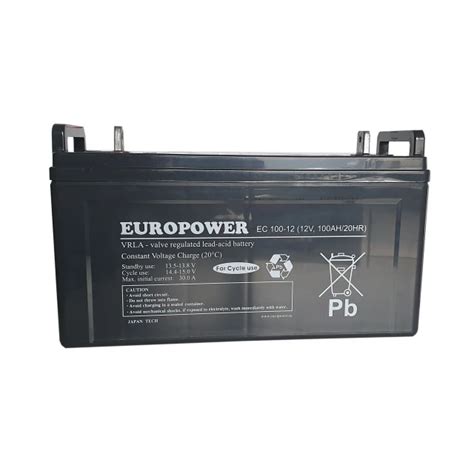 Akumulator AGM 12V 100Ah EC Europower Deep Cycle Producent TECHTRON