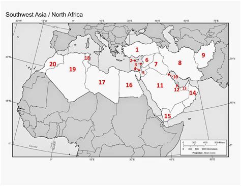 Southwest Asia And North Africa Map Quiz By Mrspiel