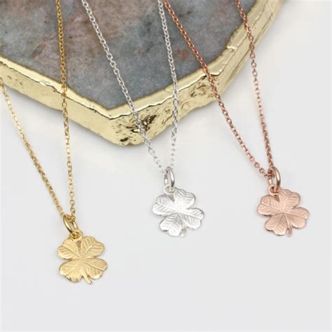 personalised 18ct gold plated or silver lucky necklace hurleyburley