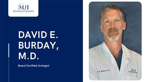 Urologist In Tallahassee Fl David Burday Md Advanced Urology Institute