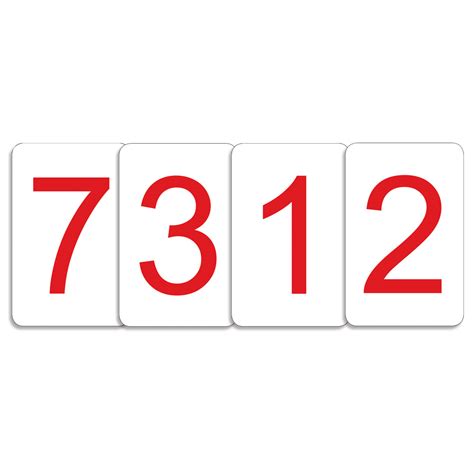 Number Cards Red Numerals 0 9 Math Manipulatives Supplies