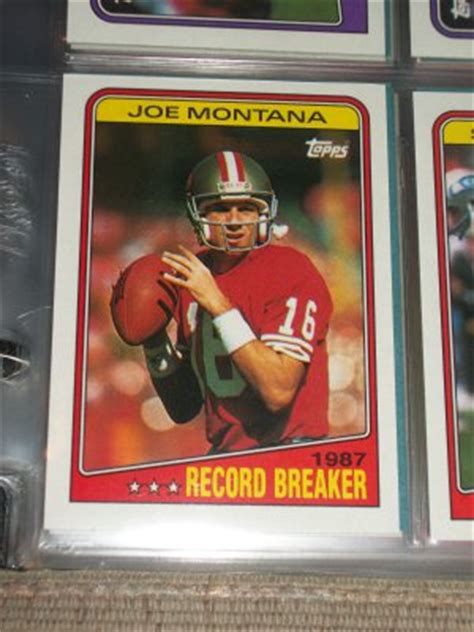 Joe montana football trading card values. Joe Montana 1988 Topps RARE "Record Breakers" football card