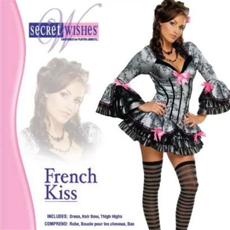 Secret Wishes Dresses French Kiss Costume Set W Thigh Highs And Bow Poshmark