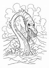 Coloring Sea Serpent Dragon Monsters Appealing Excellent Printable Getcolorings sketch template