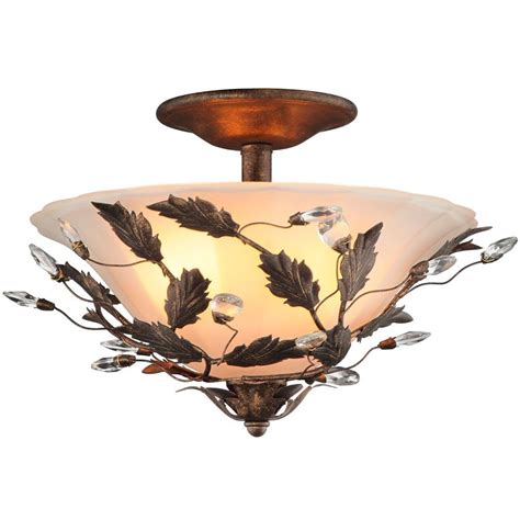 5 out of 5 stars with 1 ratings. Hampton Bay Edendale 2-Light Oil Rubbed Bronze Semi-Flush ...
