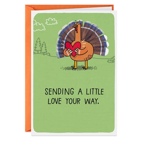 Turkey Sending A Little Love Thanksgiving Card Greeting Cards Hallmark