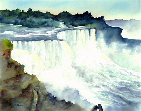 American Falls Painting By Michiko Taylor Pixels