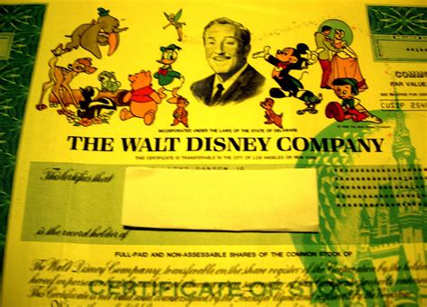 For more printable disney stock certificate template, please visit our site daily to get new updates! My Magical Collection: Stock Certificate for The Walt Disney Company