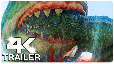 Meg 2 The Trench T Rex Vs Megalodon Trailer 4k Ultra Hd New 2023 Youtube