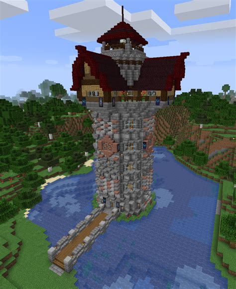 My Almost One Chunk Survival Tower Base Minecraft